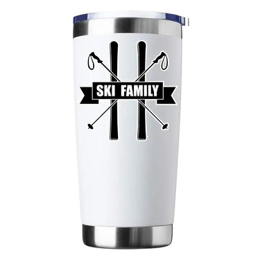 Ski Family 20oz Insulated Vacuum Sealed Tumbler
